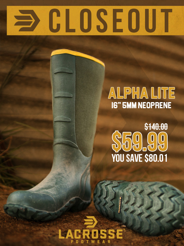 Lacrosse boots alpha on sale lite