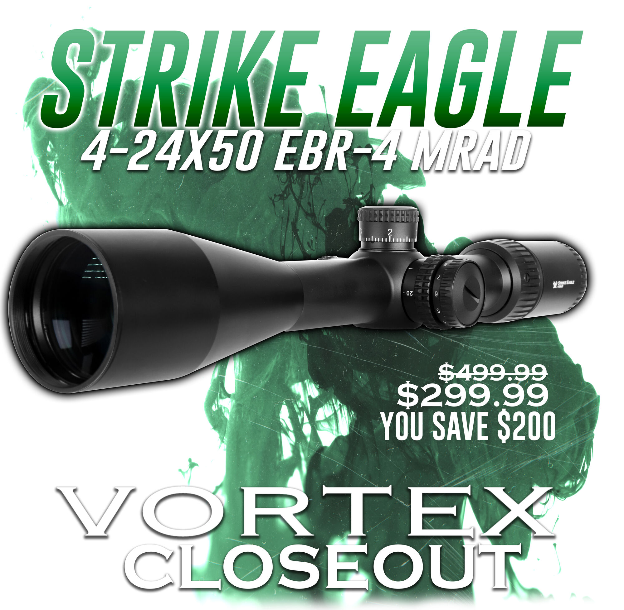 IN STOCK: Closeout Vortex Strike Eagle 4-24x50 with EBR-4 MRAD ...