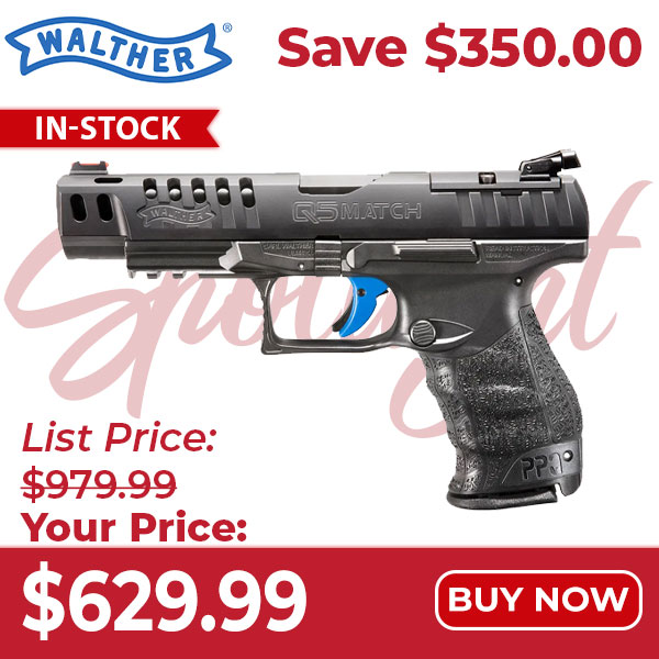 Walther Arms PPQ M2 Q5 Match 9mm 5" Bbl Pistol w/(3) 15rd Mags