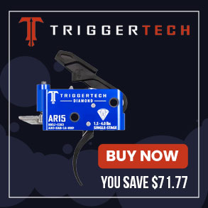 TriggerTech AR15 Single Stage Diamond Pro Curved Admiral Blue/Black 1.5-4.0lbs Trigger