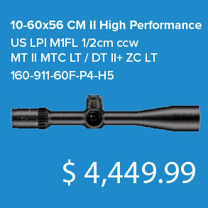Schmidt Bender 10-60x56mm CM II High Performance US LPI M1FL 1cm ccw DT II+ MTC LT / ST II ZC LT Riflescope