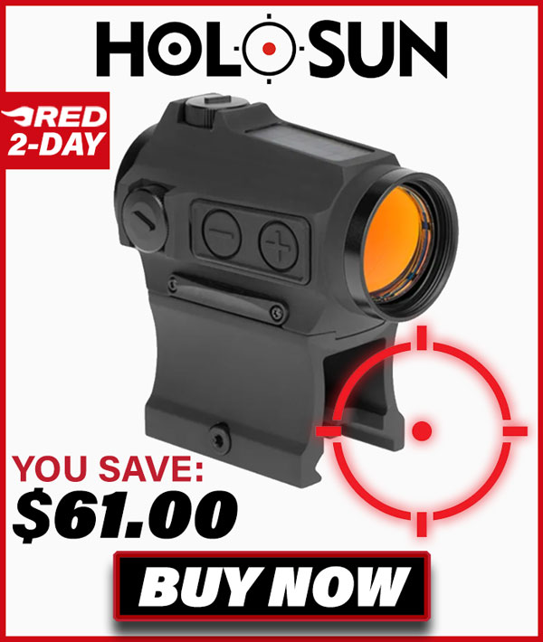 Holosun HS503CU Multi-Reticle Circle Dot 20mm Micro Reflex Sight w/ Solar Failsafe and Shake Awake