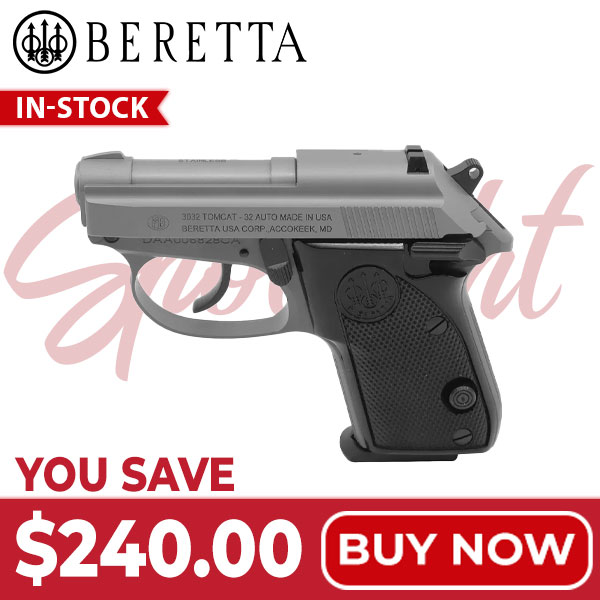 Beretta 3032 Tomcat Inox .32 ACP 7rd Pistol 