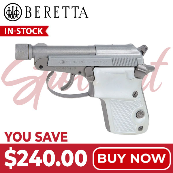 Beretta Model 21A Bobcat .22LR 2.9" Bbl DA/SA Ghostbuster 7rd Pistol w/Aluminum Grips