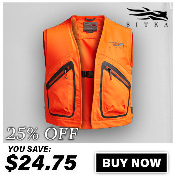 Sitka Gear Blaze Orange Ballistic Vest 50093-BL