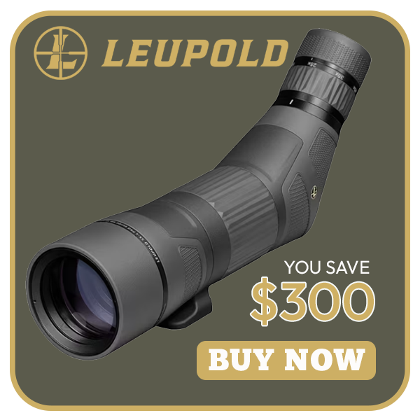 You save $300 on the Leupold SX-4 Pro Guide 15-45x65mm HD Angled Spotting Scope