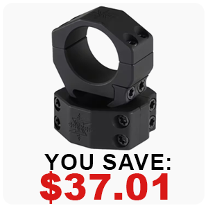 You Save $37.01 on the Seekins 30mm .92" Medium High 4 Cap Screw Scope Rings