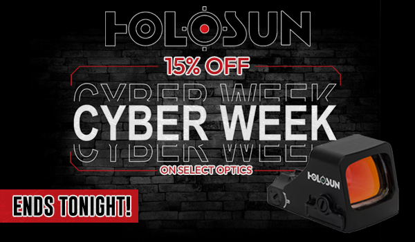 15% Off Select Holosun Reflex Sights & Lasers Ends TONIGHT!